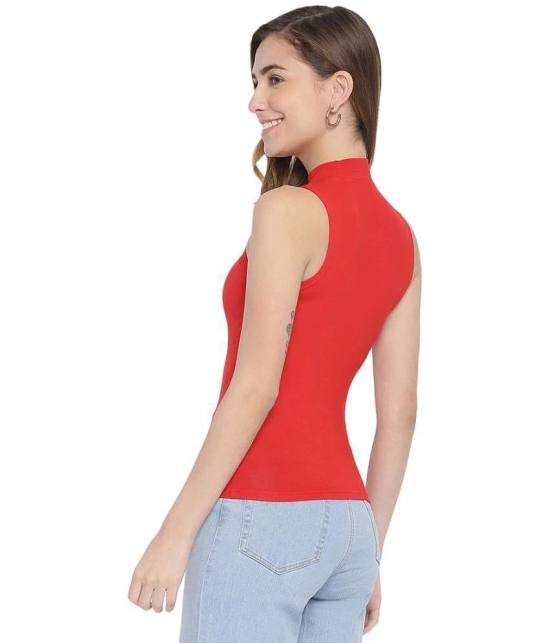 La Intimo Polyester Red T-Shirts - Single - XL