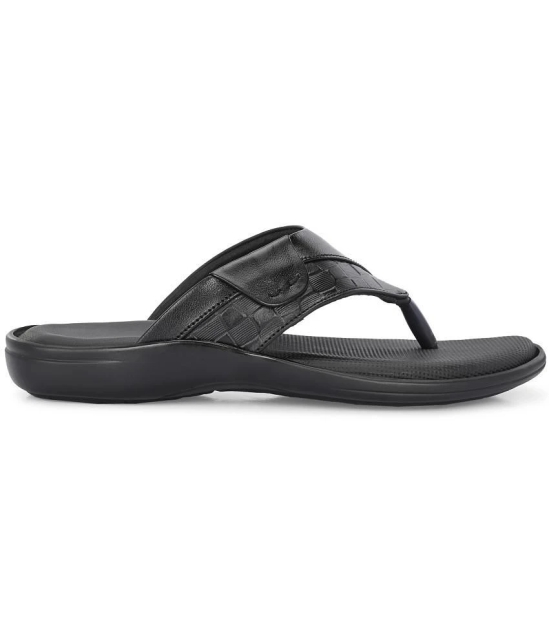 Leeport Black Mens Thong Flip Flop - None