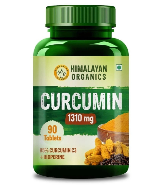 Himalayan Organics Curcumin with Bioperine 1500mg with 95% Curcuminoids | 90 Veg Tablets