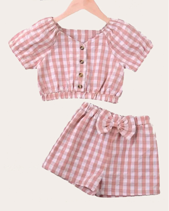 Baby Girls Casual Top Shorts-5 - 6 Years / Pink