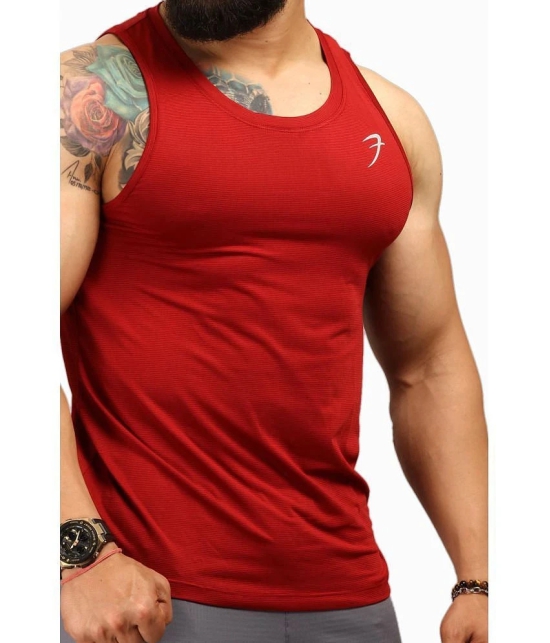 Fuaark - Maroon Polyester Regular Fit Mens Tanks ( Pack of 1 ) - None