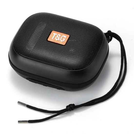 T&G TG-394 TWS Wireless Bluetooth Speaker IPX7 Water Resistant Portable Speaker with Strap for Outdoor Cycling-Black