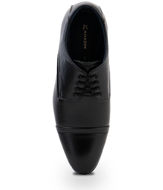 Khadims - Black Mens Derby Formal Shoes - None