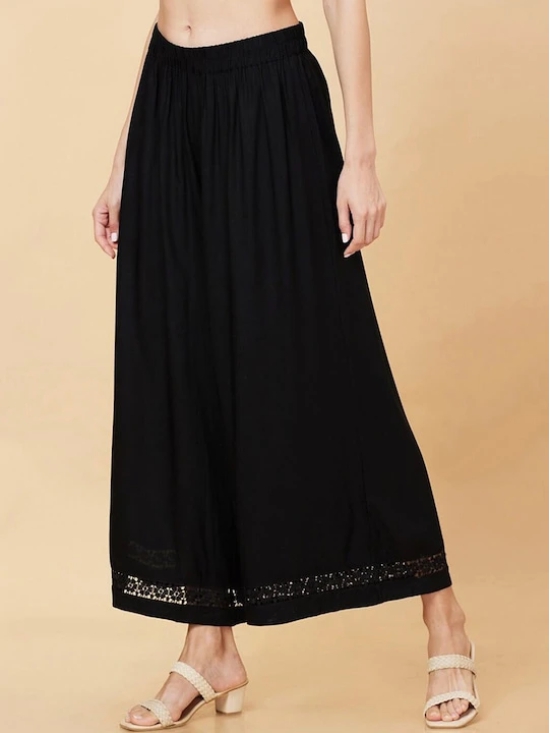 Flared Wide Leg Ethnic Palazzo