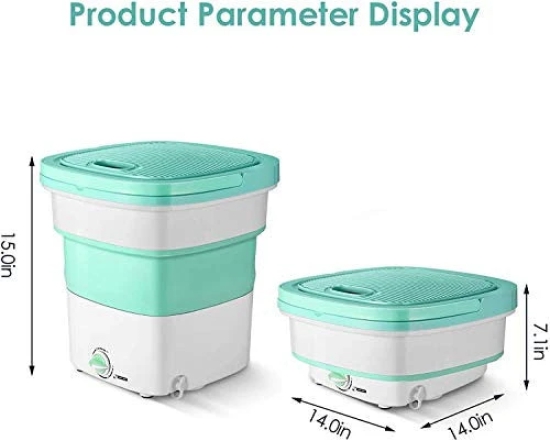 Mini Folding Washing Machine Portable Foldable Compact Ultrasonic Small Automatic USB Powered Cleaning Washer for Travel Home Business Trip