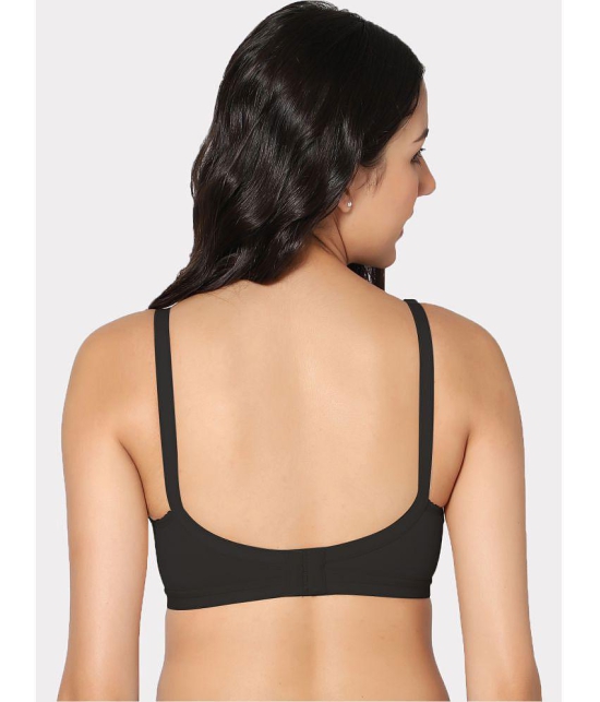 IN CARE LINGERIE - Black Cotton Non Padded Women's Everyday Bra ( Pack of 1 ) - None