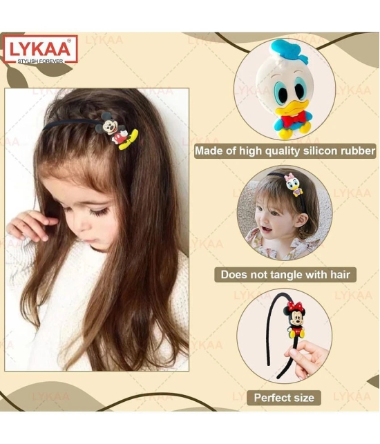 Lykaa Cartoon Hairbands For Baby Girls Mikki Mini Donald Kids headbands - Pack of 2 (Multicolor) - Multi