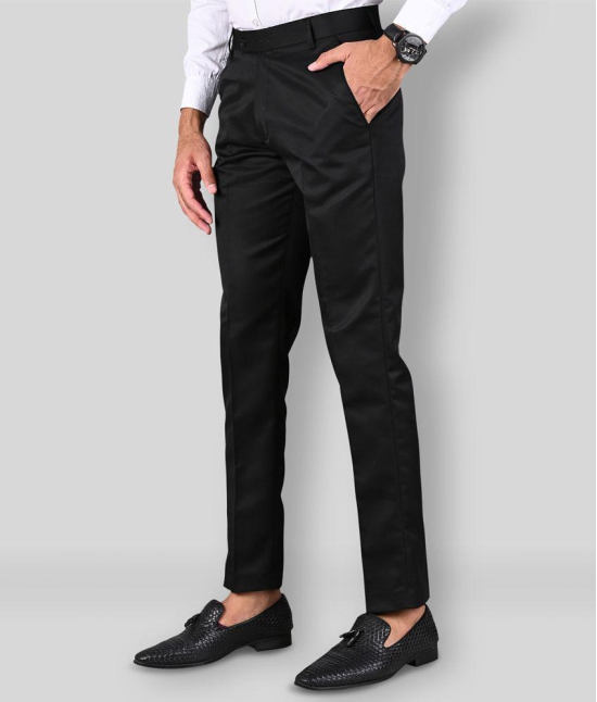 MANCREW - Black Polycotton Slim - Fit Men's Formal Pants ( Pack of 3 ) - None