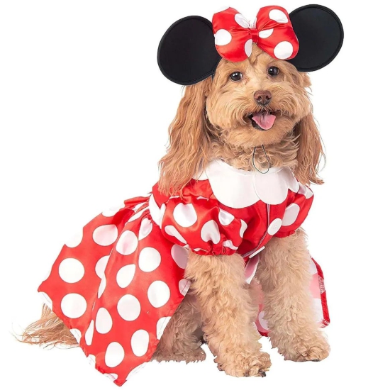 Dog Clothes| Pet Minnie Mouse Dress Costume | Sizes and Colours Available| Claws N Paws-XS