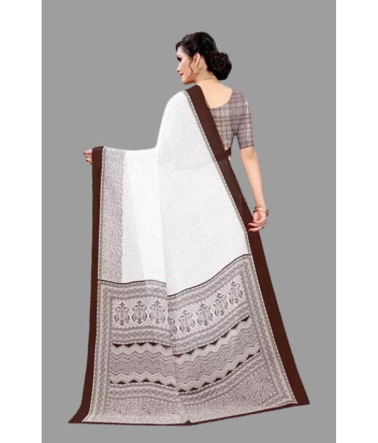 Sitanjali - Brown Georgette Saree With Blouse Piece ( Pack of 1 ) - Brown