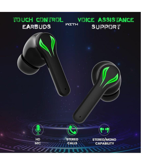 VEhop Voy Play Low Latency In Ear True Wireless (TWS) 48 Hours Playback IPX4(Splash & Sweat Proof) Low Latency,Powerfull bass -Bluetooth V 5.0 Black