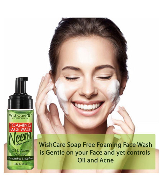 WishCare Pure and Unscented Glycerine & Foaming Neem Face Wash Face Wash 400 mL Pack of 2