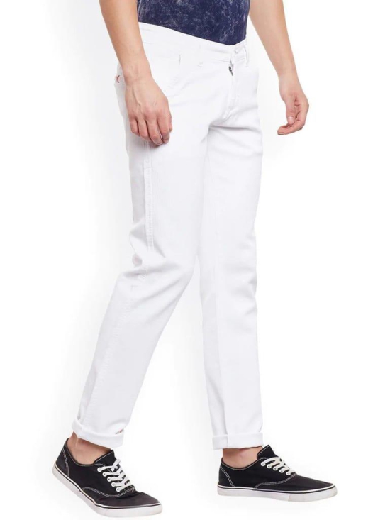 Rodamo  Men White Slim Fit Trousers