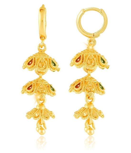 Vighnaharta Traditional wear Gold Plated alloy jhumka Bali Earring (Bali Tokni) for Women and Girls ( Pack of- 1 Pair jhumka Bali Earring) - Golden