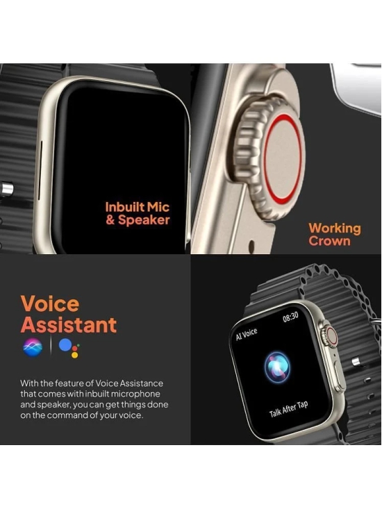 VERONIC Ultra Watch with HD Display, Calling Black Smart Watch