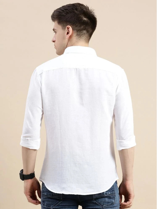 Showoff Linen Regular Fit Solids Full Sleeves Mens Casual Shirt - White ( Pack of 1 ) - None