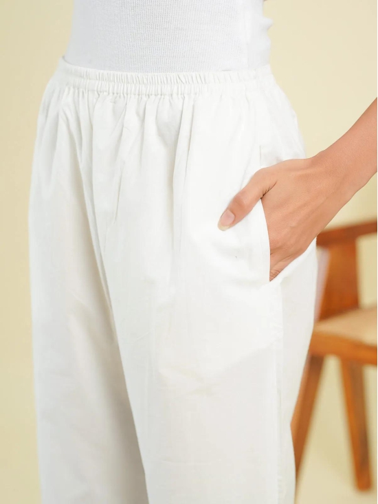 Ankle Length Pant White-S