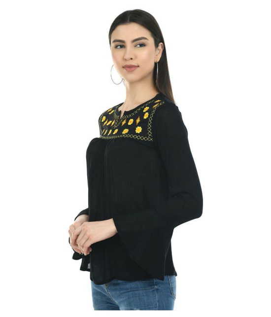 SAAKAA Rayon Regular Tops - Black - S