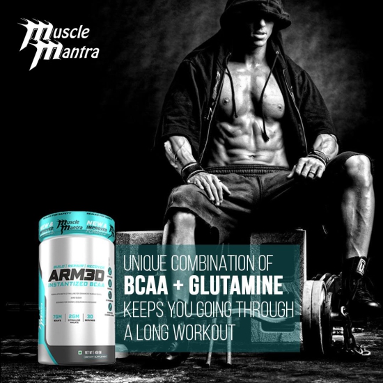 Muscle Mantra ARM3D -Instantized BCAA with Glutamine & Taurine-450gm / Orange