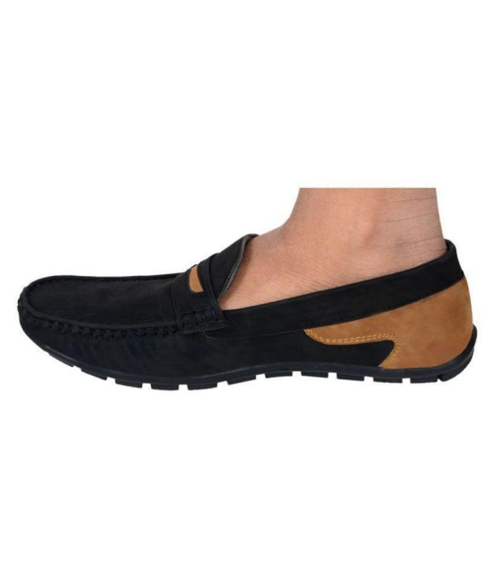 SHOES KINGDOM Black Loafers - 9