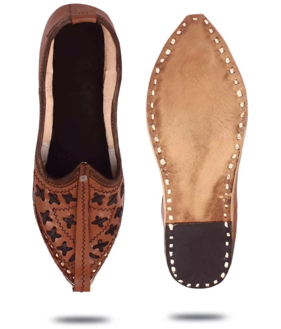 Anjaneya Creations Brown Mens Jutti - None