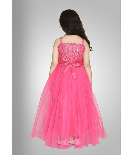 Arshia Fashions - Pink Net Girls Gown ( Pack of 1 ) - None