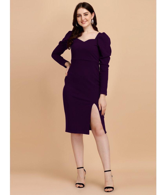 Sheetal associates - Purple Polyester Blend Womens Bodycon Dress ( Pack of 1 ) - None