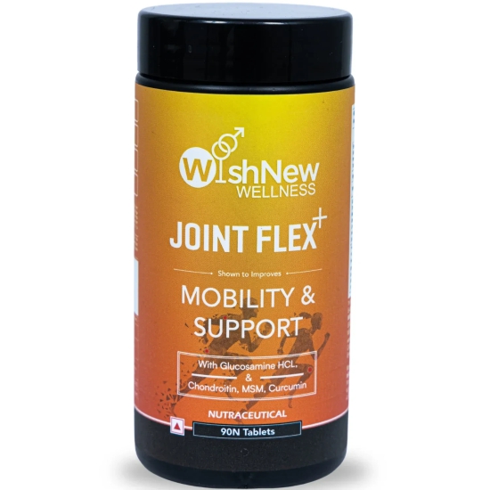 WishNew Wellness JOINT FLEX+ | Advanced Joint Support Formula with Glucosamine, Chondroitin & MSM | Enhances Mobility & Flexibility | 90 Tablets for Optimal Joint Health & Wellbeing