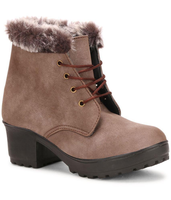 Ishransh - Brown Women''s Ankle Length Boots - None