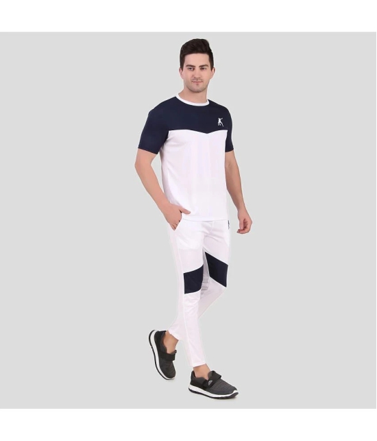 Preen White Polyester Regular Fit Solid Mens Sports Tracksuit ( Pack of 1 ) - None