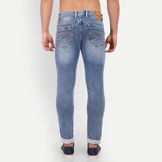 Meghz Men Slim Mid Rise Blue Jeans