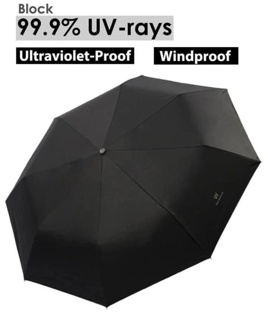 KEKEMI Black 3 Fold Umbrella - Black