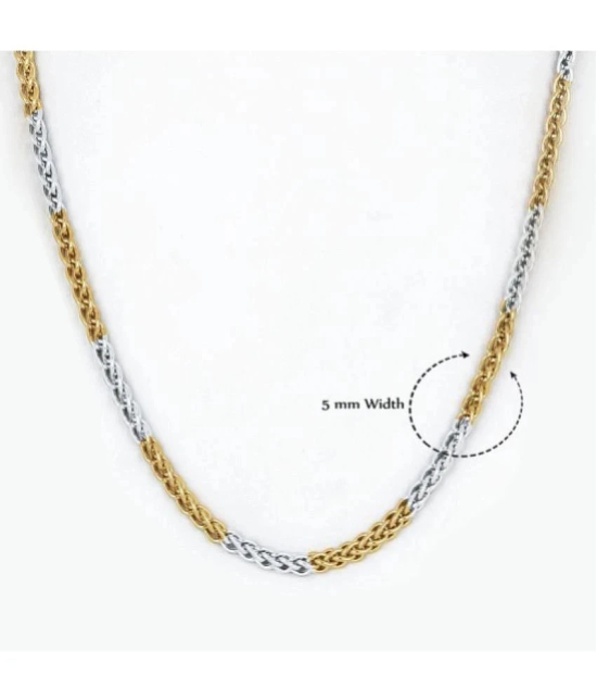 FASHION FRILL - Gold Plated Stainless Steel Chain ( Pack of 1 ) - None