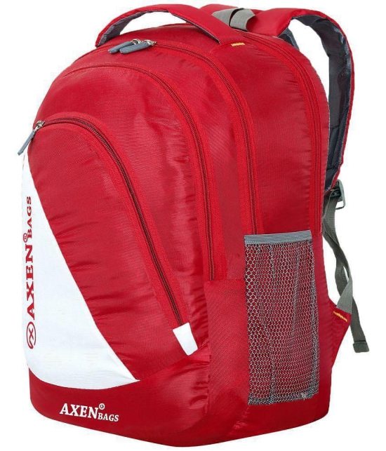 AXEN BAGS - Red Polyester Backpack ( 30 Ltrs ) - Red