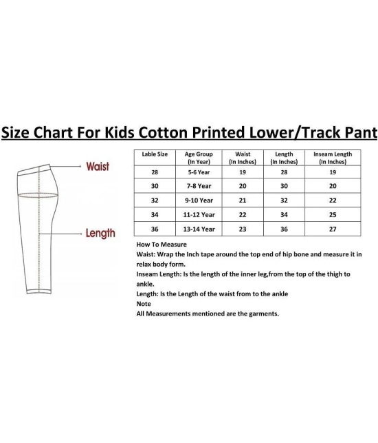 DIAZ Kids Cotton printed Trackpant/Trousers/Lower - None