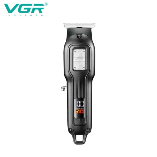 VGR V-918 Professional Hair Trimmer with Precision T-Blade LED Display and 100-Minute Runtime Black-VGR V-918 Professional Hair Trimmer with Precision T-Blade, LED Display, and 100-Minute Runtime