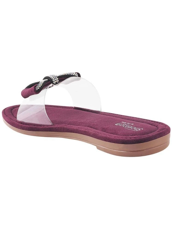 Shoetopia Maroon Womens Flats - None