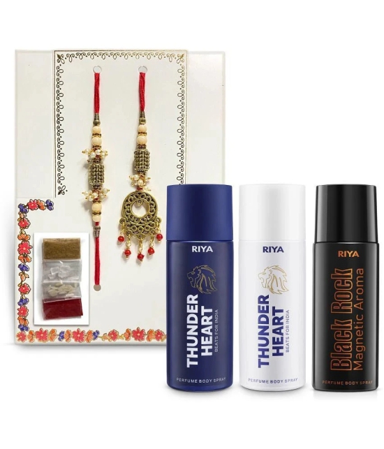 RAKHI GIFT SET ALONG WITH 150 ML EACH PACK OF 3 DEODORANT