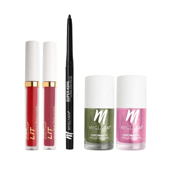 Lipstick Kajal & Nail Paint Trio