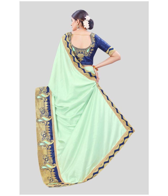 offline selection - Light Green Dola Silk Saree With Blouse Piece ( Pack of 1 )