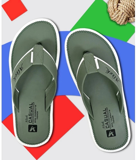 Altek Green Mens Thong Flip Flop - None