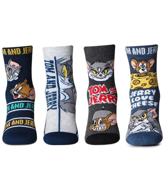 Bonjour Multicolored Tom & Jerry Crew Unisex Socks(3-5Y) - 3-5Y