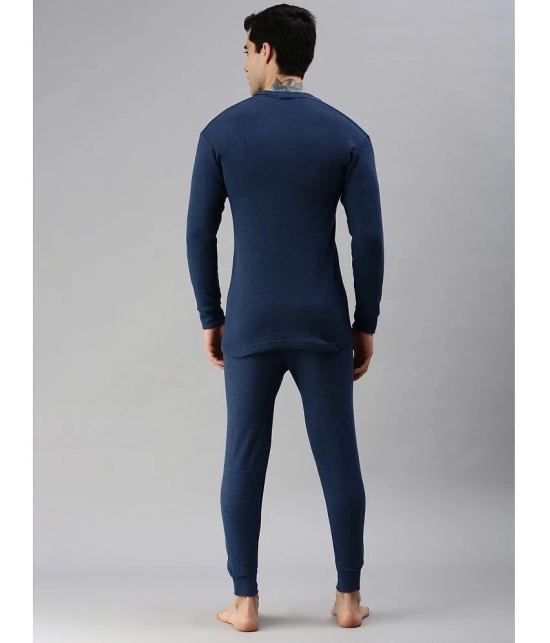 Lux Cottswool Cotton Blend Mens Thermal Sets ( Blue ) - None