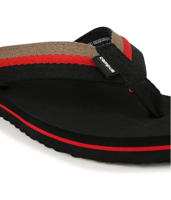 Campus - Black Mens Thong Flip Flop - None