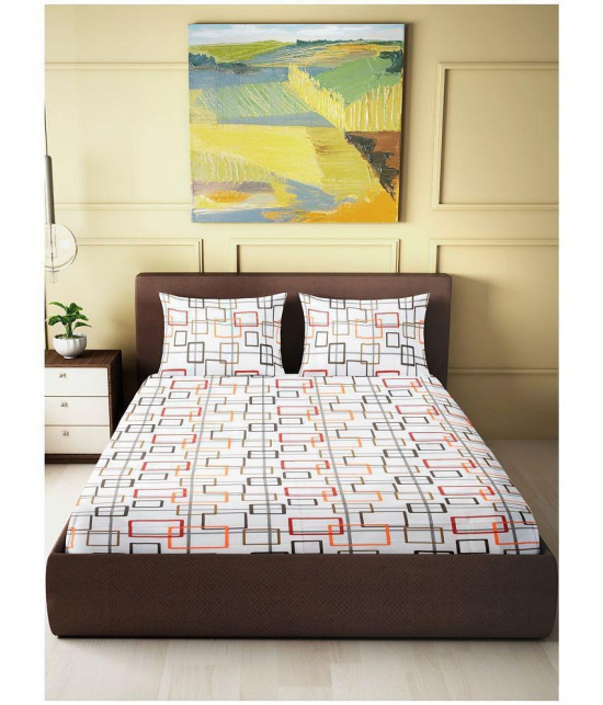 Abhikram - Multicolor Cotton Double Bedsheet with 2 Pillow Covers - Multicolor