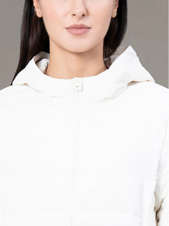 RedTape Hooded Jacket for Women | Padded & Water Resistant Finish | Enhanced Comfort