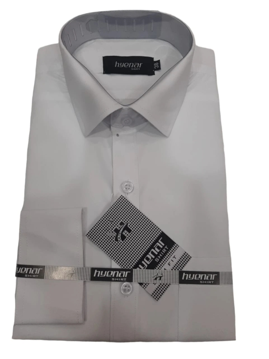 Rathod Garments  Self white plane slim fit shirts