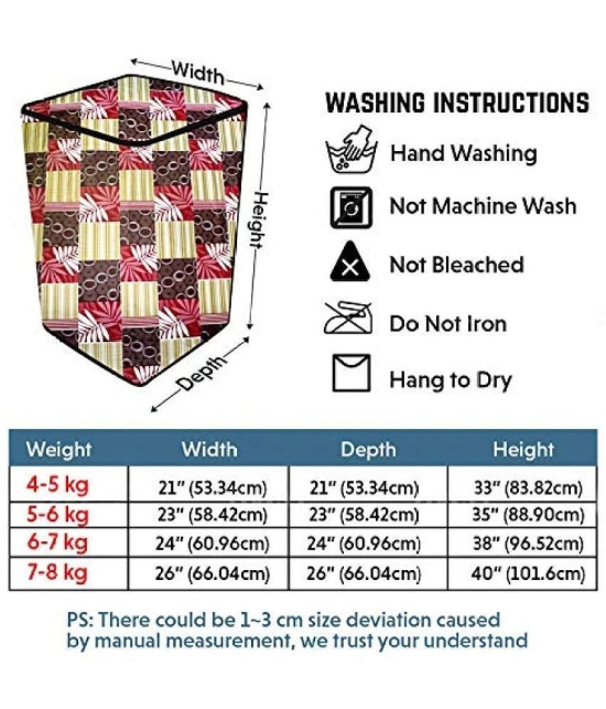 CASA FURNISHING Top Load Washing Machine Cover Compatiable For 7 kg - Yellow - Yellow