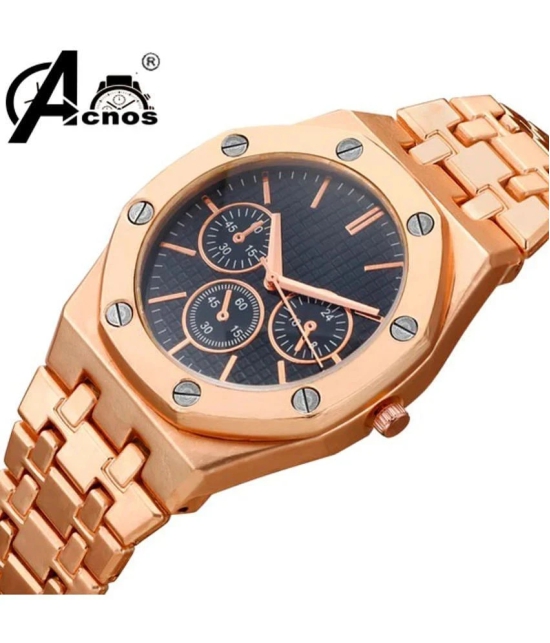 acnos Rose Gold Stainless Steel Analog Mens Watch