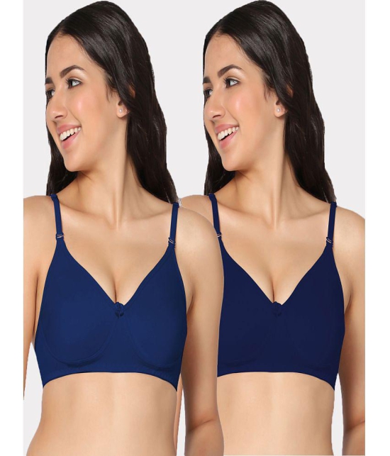 IN CARE LINGERIE - Multicolor Cotton Lightly Padded Women's Everyday Bra ( Pack of 2 ) - None